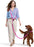 5.9-8.2ft Multifunctional Crossbody Rope Hands-Free Dog Leash